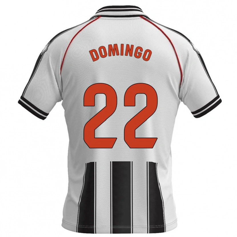 Danxen Niño Camiseta Jorge Domingo #22 Blanco Negro 1ª Equipación 2025/26 La Camisa México
