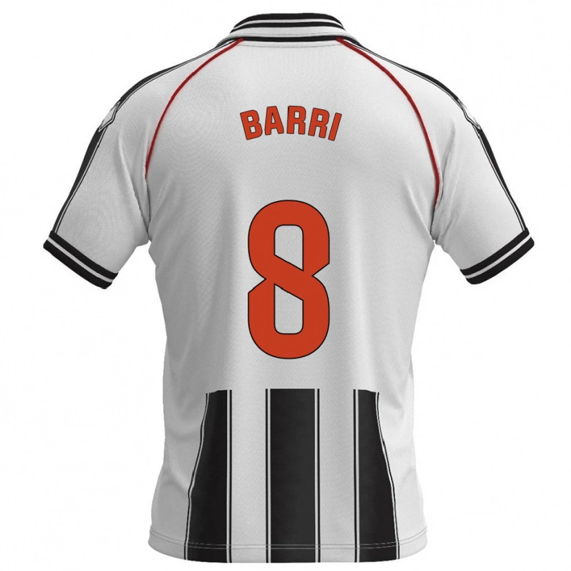 Danxen Niño Camiseta Diego Barri #8 Blanco Negro 1ª Equipación 2025/26 La Camisa México