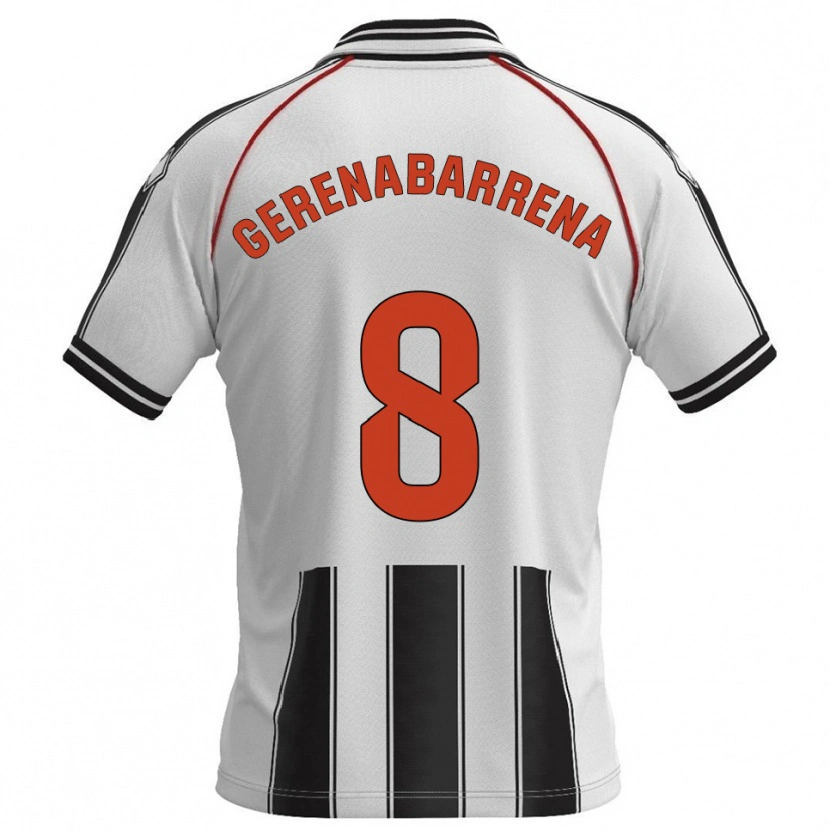 Danxen Niño Camiseta Beñat Gerenabarrena #8 Blanco Negro 1ª Equipación 2025/26 La Camisa México