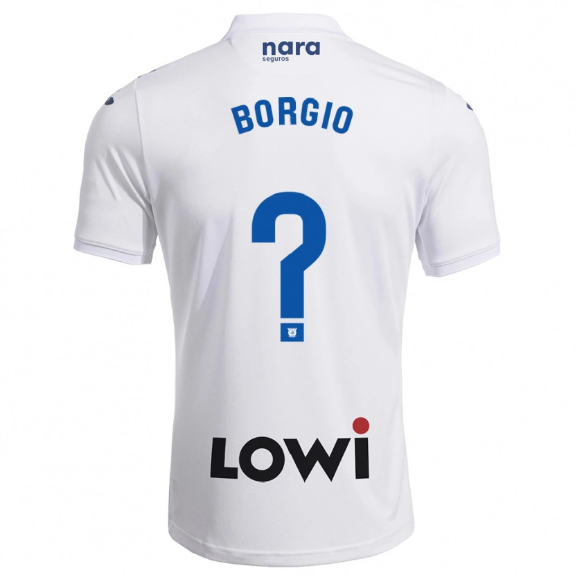 Danxen Niño Camiseta Íñigo Borgio #0 Blanco Marino 1ª Equipación 2025/26 La Camisa México
