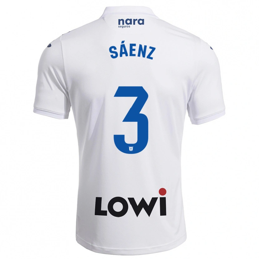 Danxen Niño Camiseta Jorge Sáenz #3 Blanco Marino 1ª Equipación 2025/26 La Camisa México