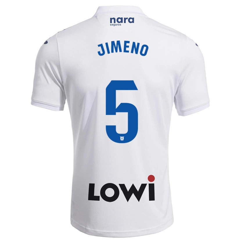 Danxen Niño Camiseta Luis Jimeno #5 Blanco Marino 1ª Equipación 2025/26 La Camisa México