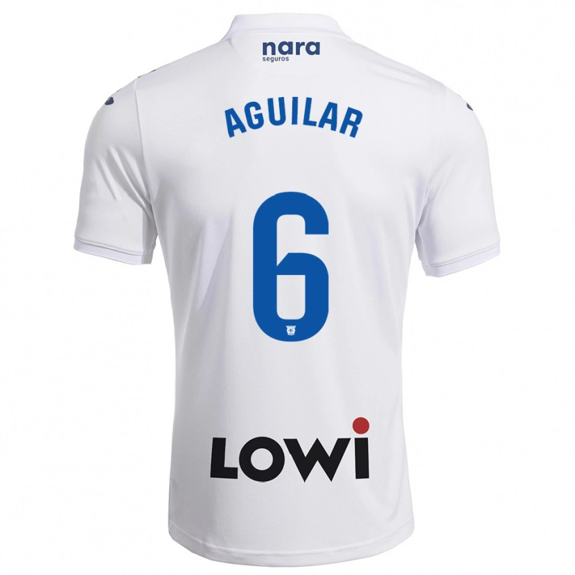 Danxen Niño Camiseta Lalo Aguilar #6 Blanco Marino 1ª Equipación 2025/26 La Camisa México
