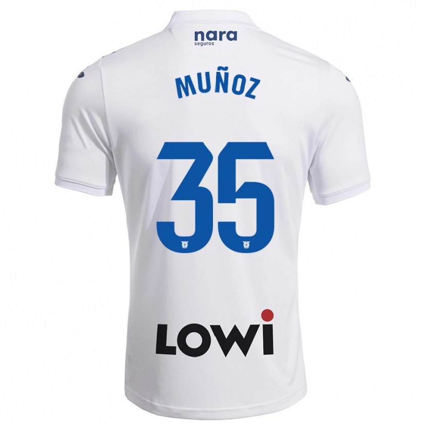 Danxen Niño Camiseta Carlos Muñoz #35 Blanco Marino 1ª Equipación 2025/26 La Camisa México