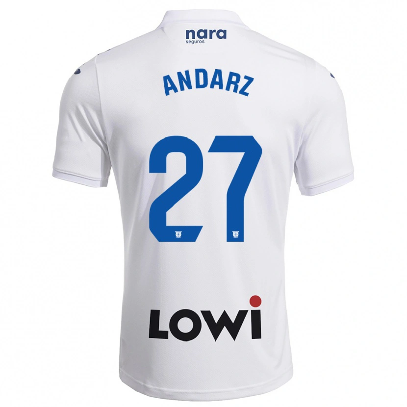 Danxen Niño Camiseta Nima Andarz #27 Blanco Marino 1ª Equipación 2025/26 La Camisa México