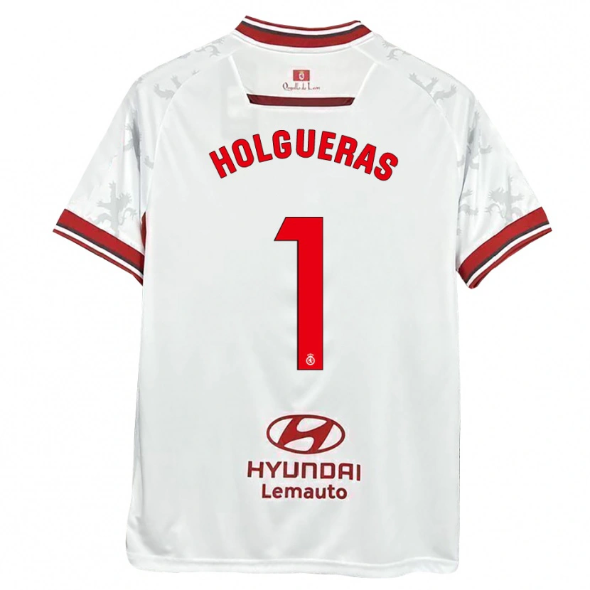 Danxen Niño Camiseta Javi Holgueras #1 Blanco Rojo 1ª Equipación 2025/26 La Camisa México