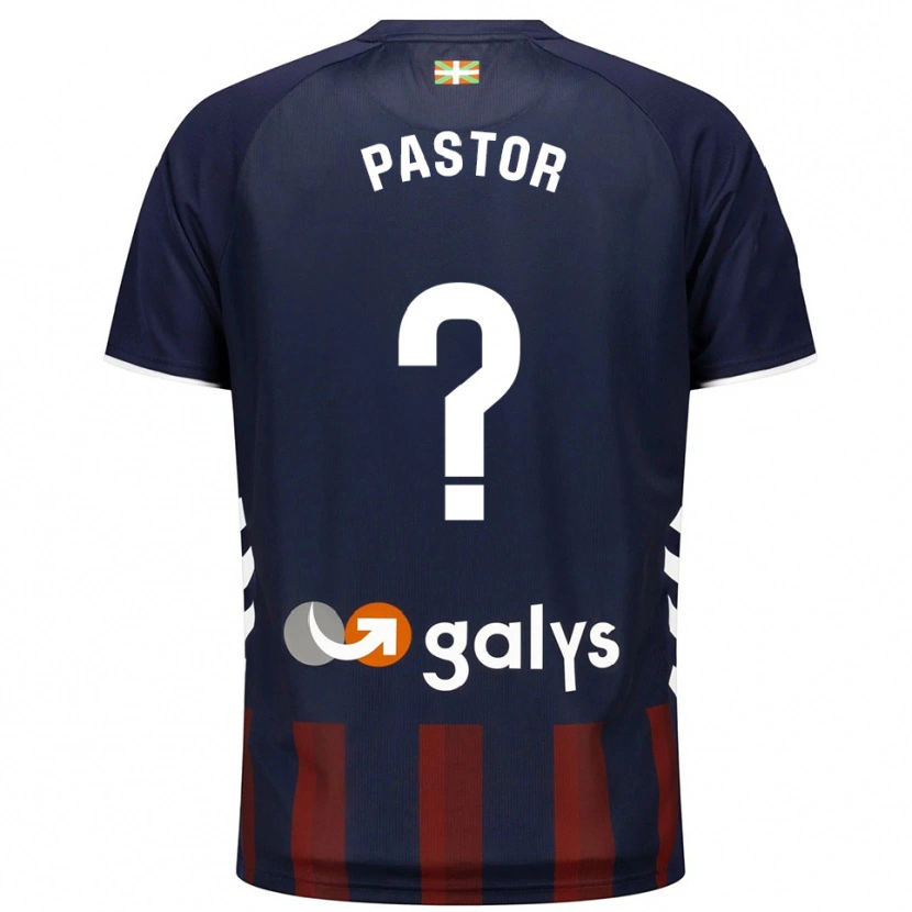 Danxen Niño Camiseta Xavier Pastor #0 Azul Marino Rojo 1ª Equipación 2025/26 La Camisa México