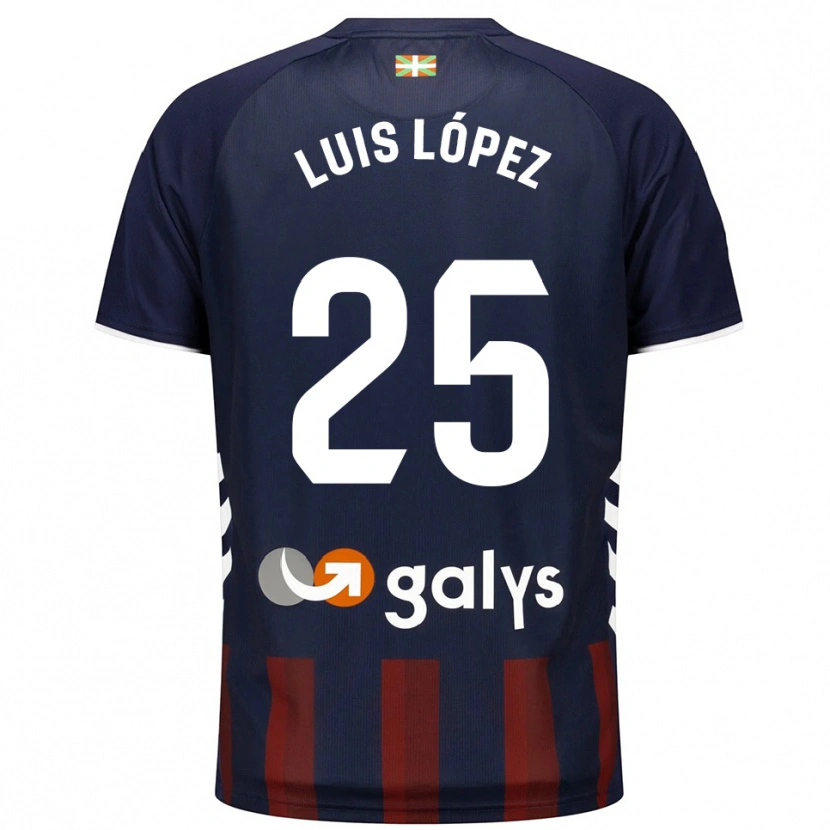 Danxen Niño Camiseta Luis López #25 Azul Marino Rojo 1ª Equipación 2025/26 La Camisa México