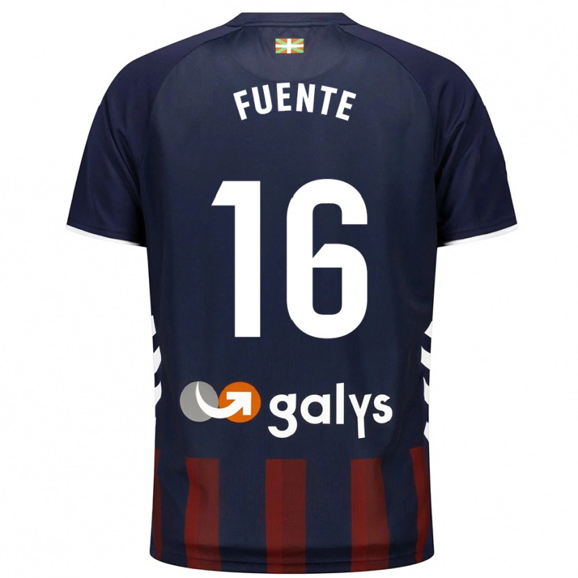 Danxen Niño Camiseta Mario Fuente #16 Azul Marino Rojo 1ª Equipación 2025/26 La Camisa México