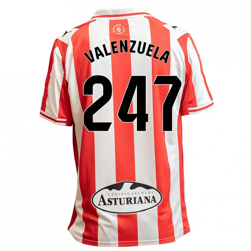 Danxen Niño Camiseta Sebastián Valenzuela #247 Blanco Rojo 1ª Equipación 2025/26 La Camisa México