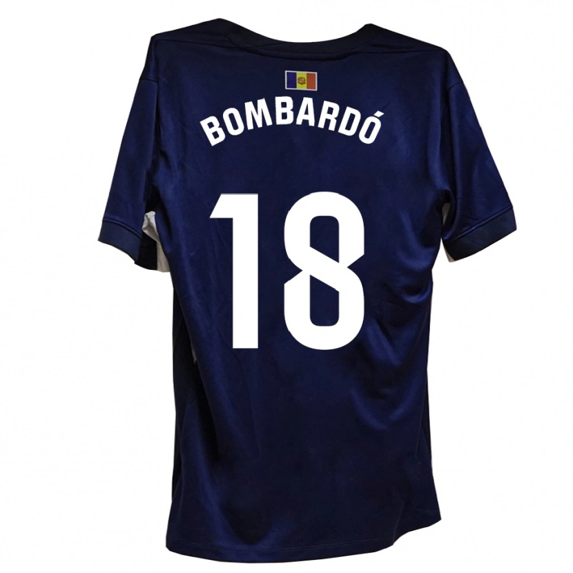 Danxen Niño Camiseta Marc Bombardó #18 Azul Marino Blanco 1ª Equipación 2025/26 La Camisa México