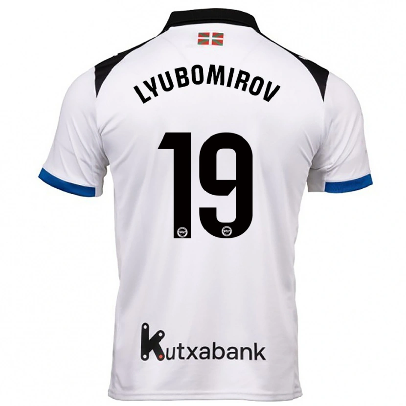 Danxen Niño Camiseta Daniel Lyubomirov #19 Blanco Azul 2ª Equipación 2025/26 La Camisa México