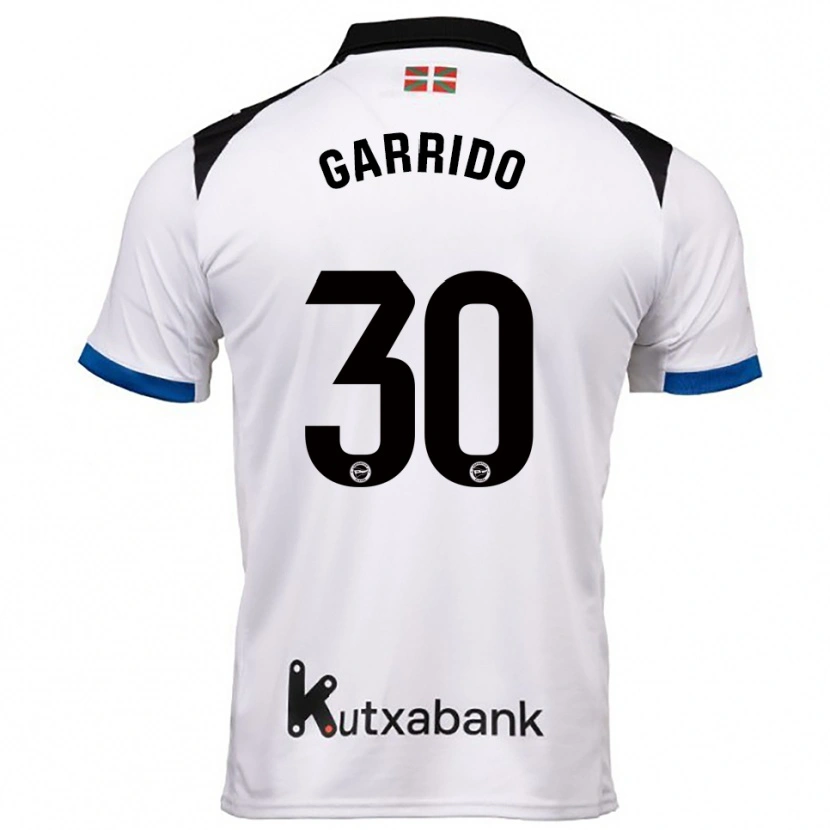 Danxen Niño Camiseta Iván Garrido #30 Blanco Azul 2ª Equipación 2025/26 La Camisa México