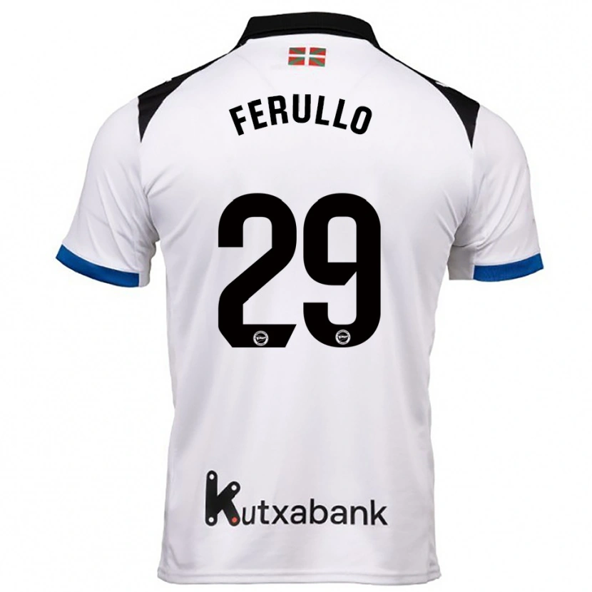 Danxen Niño Camiseta Flavio Ferullo #29 Blanco Azul 2ª Equipación 2025/26 La Camisa México