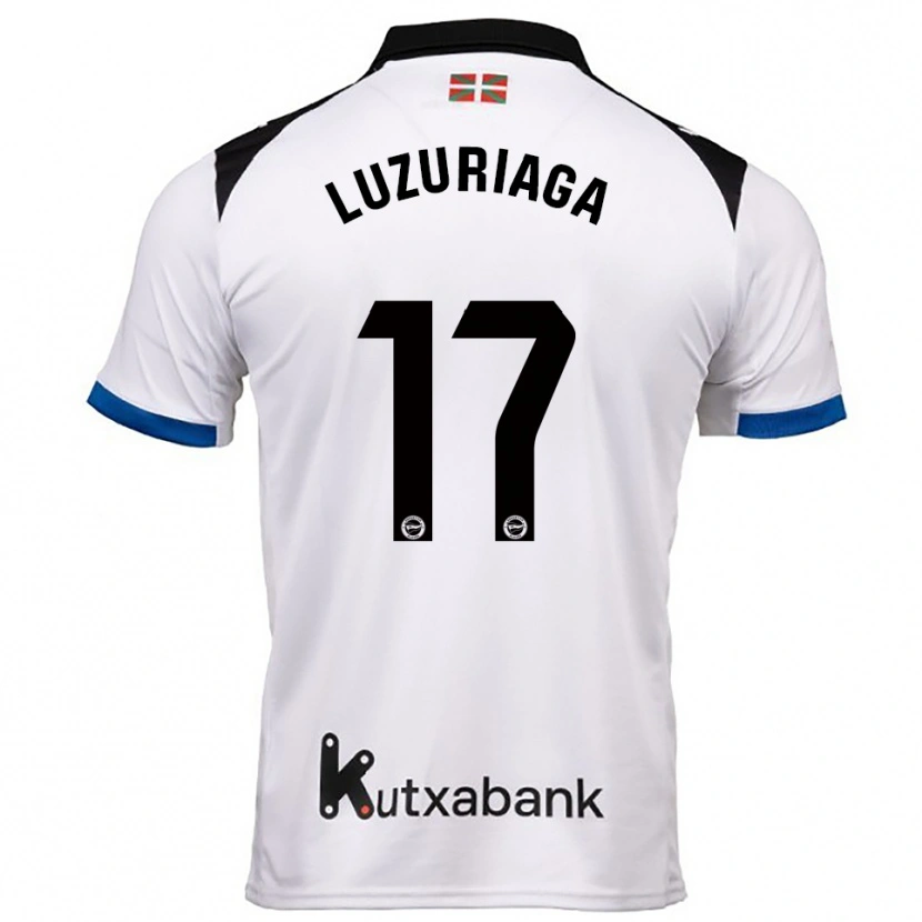Danxen Niño Camiseta Judith Luzuriaga #17 Blanco Azul 2ª Equipación 2025/26 La Camisa México