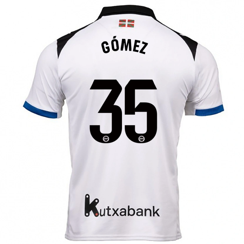 Danxen Niño Camiseta Jorge Gómez #35 Blanco Azul 2ª Equipación 2025/26 La Camisa México