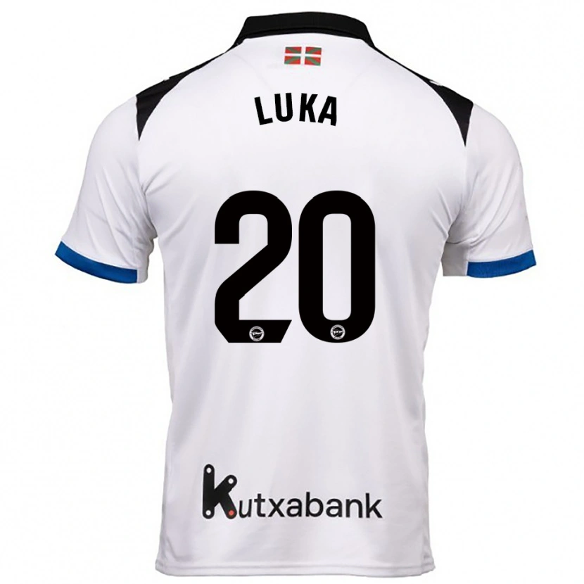 Danxen Niño Camiseta Luka Romero #20 Blanco Azul 2ª Equipación 2025/26 La Camisa México