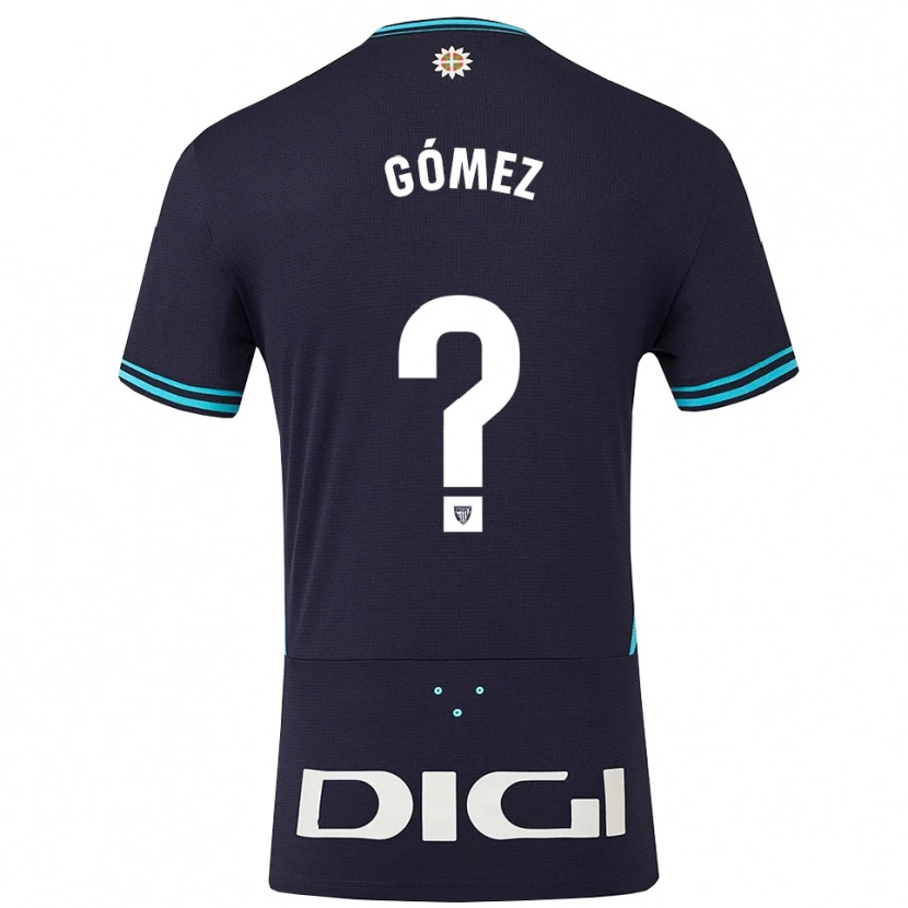 Danxen Niño Camiseta Xabi Gómez #0 Azul Marino Celeste 2ª Equipación 2025/26 La Camisa México