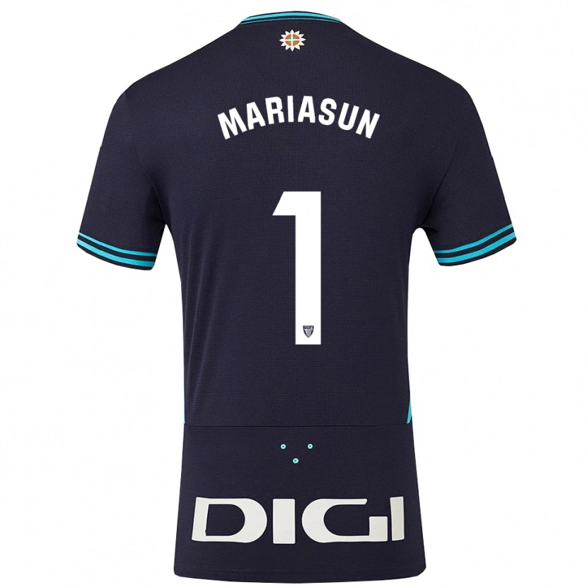 Danxen Niño Camiseta María Asunción Quiñones Goikoetxea #1 Azul Marino Celeste 2ª Equipación 2025/26 La Camisa México