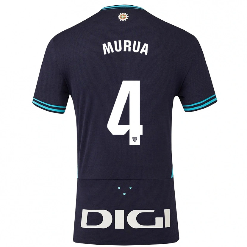 Danxen Niño Camiseta Garazi Murua Astorkiza #4 Azul Marino Celeste 2ª Equipación 2025/26 La Camisa México
