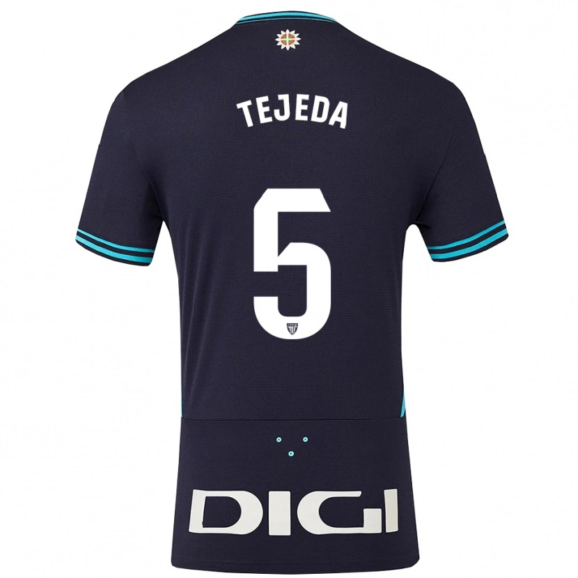 Danxen Niño Camiseta Diego Tejeda #5 Azul Marino Celeste 2ª Equipación 2025/26 La Camisa México