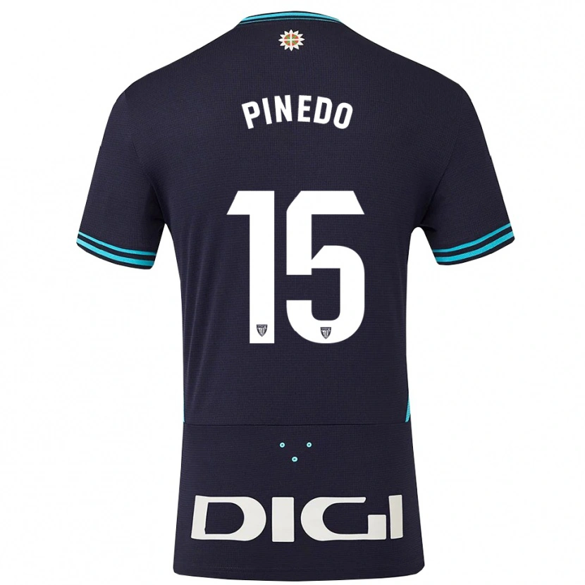Danxen Niño Camiseta Clara Pinedo Castresana #15 Azul Marino Celeste 2ª Equipación 2025/26 La Camisa México