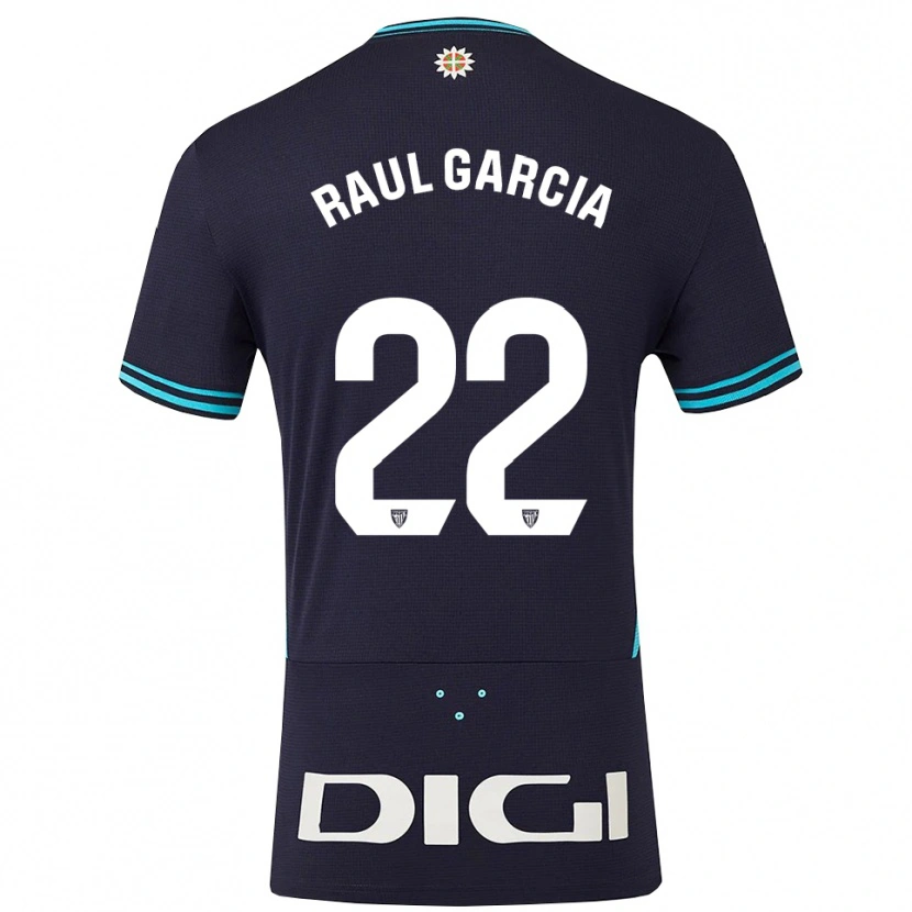 Danxen Niño Camiseta Raul Garcia #22 Azul Marino Celeste 2ª Equipación 2025/26 La Camisa México