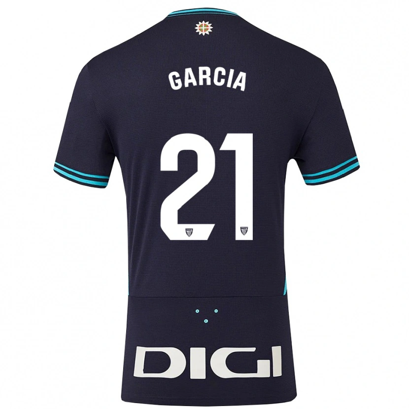 Danxen Niño Camiseta Beñat García #21 Azul Marino Celeste 2ª Equipación 2025/26 La Camisa México