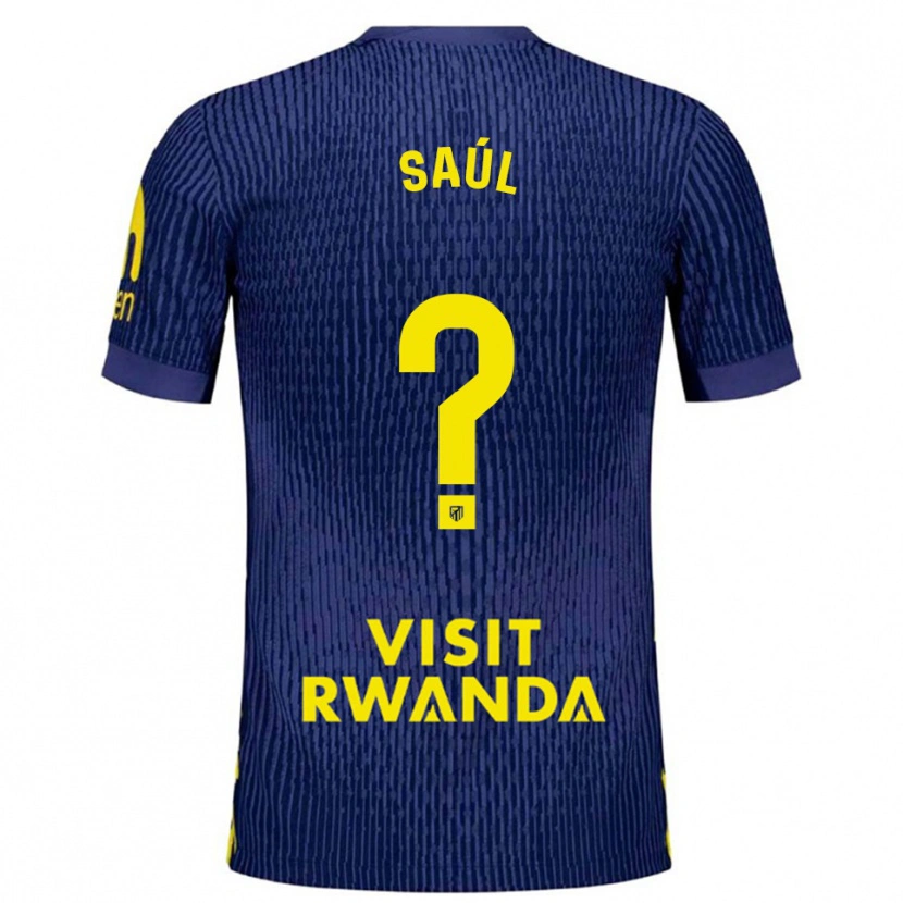 Danxen Niño Camiseta Saúl Fernández #0 Azul Marino Amarillo 2ª Equipación 2025/26 La Camisa México