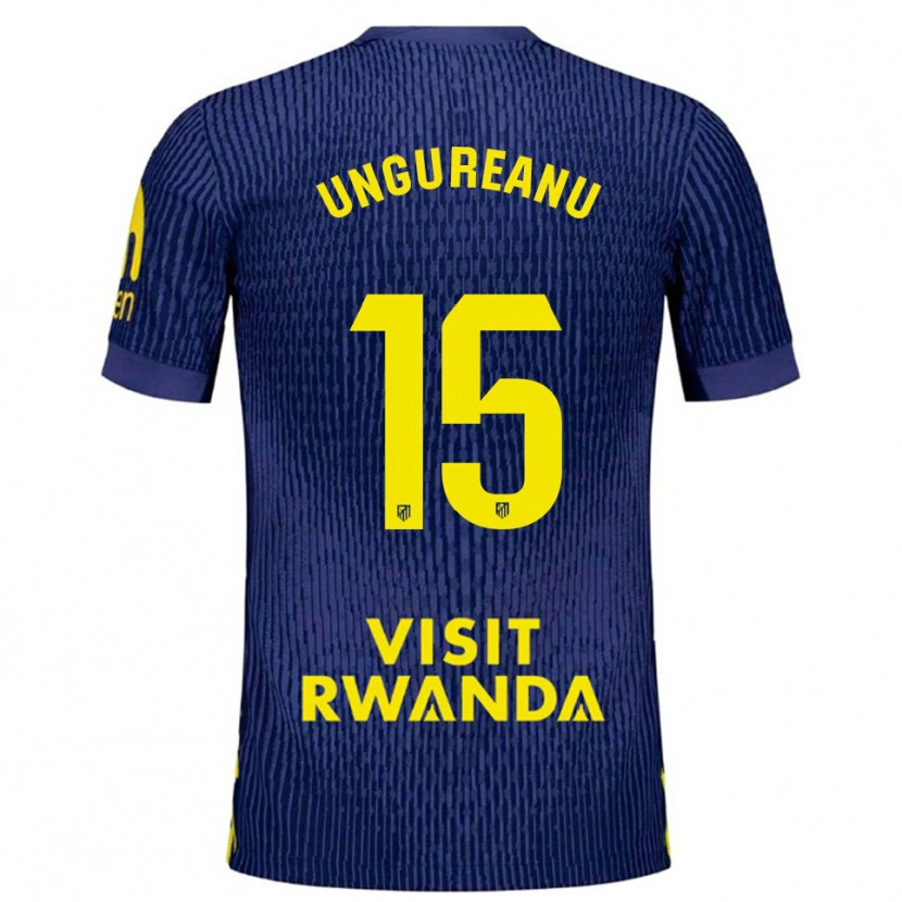 Danxen Niño Camiseta Bogdan Ungureanu #15 Azul Marino Amarillo 2ª Equipación 2025/26 La Camisa México