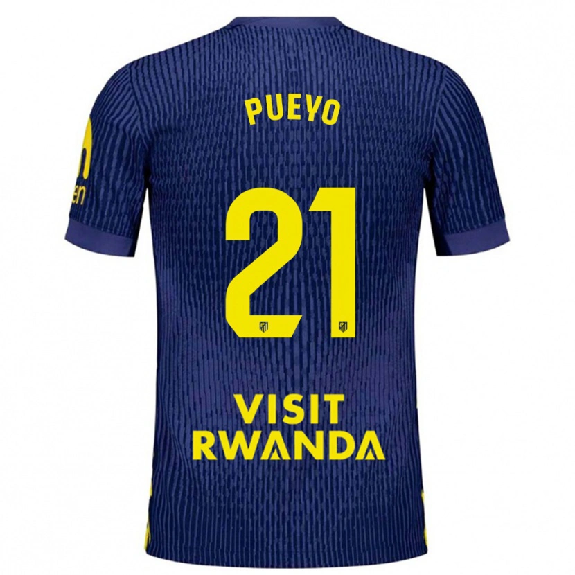 Danxen Niño Camiseta Jano Monserrate #21 Azul Marino Amarillo 2ª Equipación 2025/26 La Camisa México