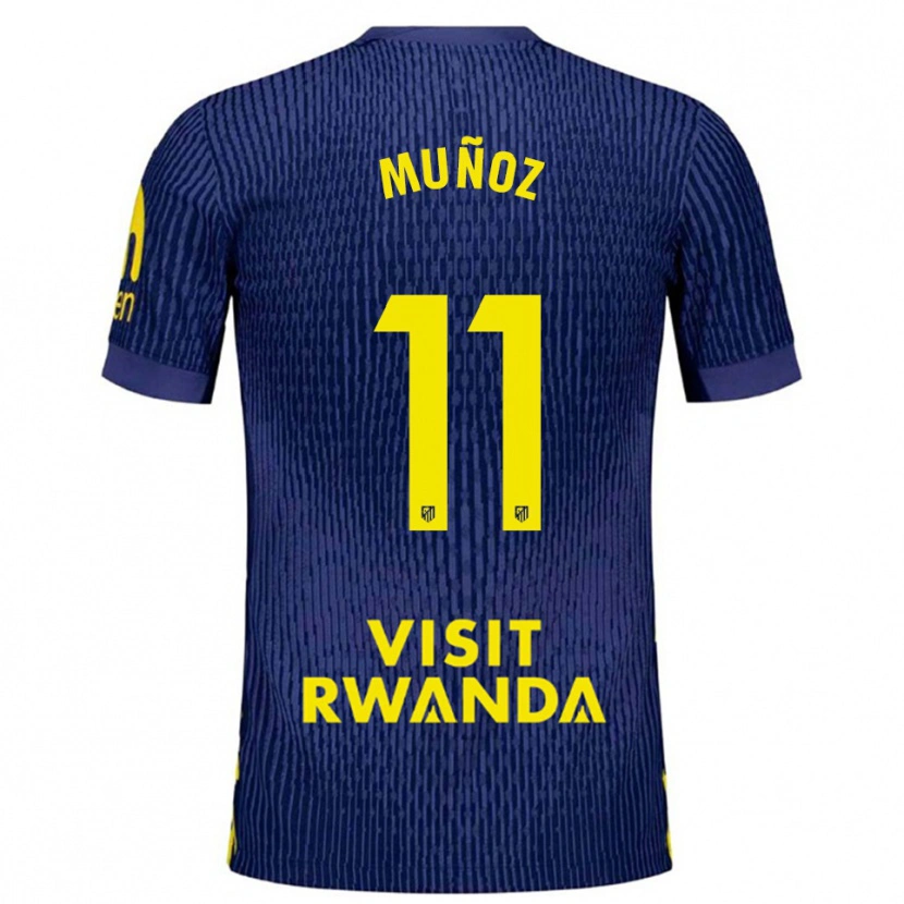 Danxen Niño Camiseta Dani Muñoz #11 Azul Marino Amarillo 2ª Equipación 2025/26 La Camisa México