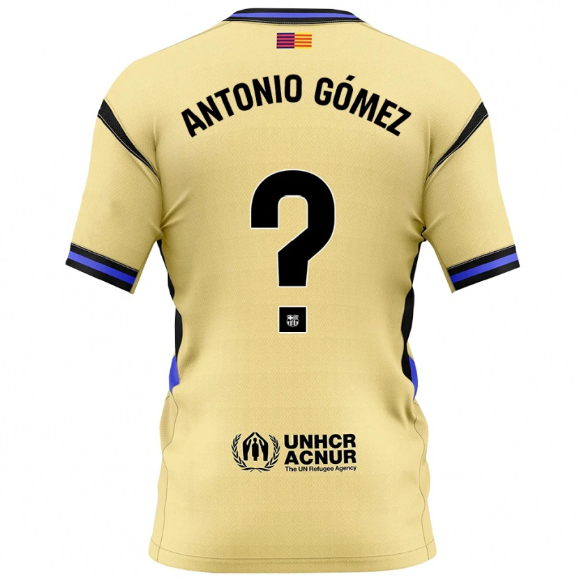 Danxen Niño Camiseta Antonio Gómez #0 Amarillo Negro 2ª Equipación 2025/26 La Camisa México