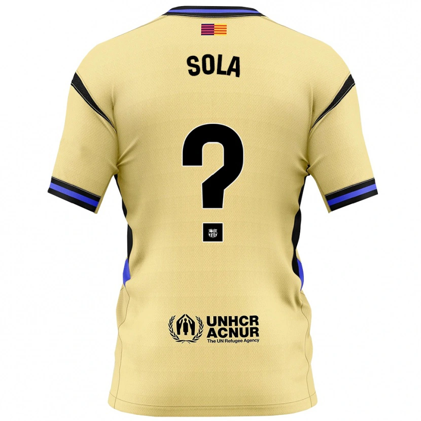 Danxen Niño Camiseta Arnau Sola #0 Amarillo Negro 2ª Equipación 2025/26 La Camisa México