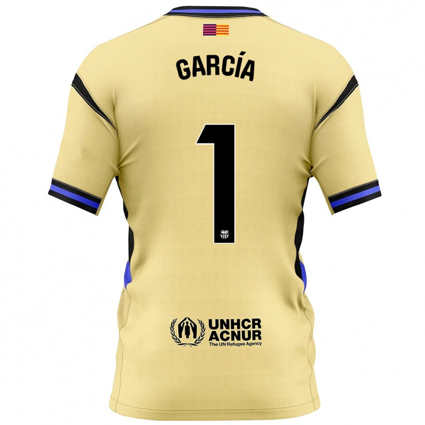 Danxen Niño Camiseta Joan García #1 Amarillo Negro 2ª Equipación 2025/26 La Camisa México