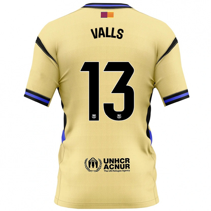 Danxen Niño Camiseta Gerard Valls #13 Amarillo Negro 2ª Equipación 2025/26 La Camisa México