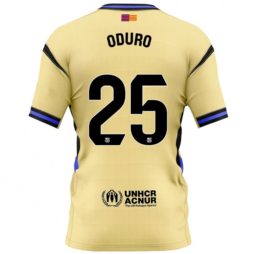 Danxen Niño Camiseta David Oduro #25 Amarillo Negro 2ª Equipación 2025/26 La Camisa México