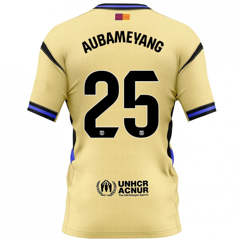 Danxen Niño Camiseta Pierre Emerick Aubameyang #25 Amarillo Negro 2ª Equipación 2025/26 La Camisa México