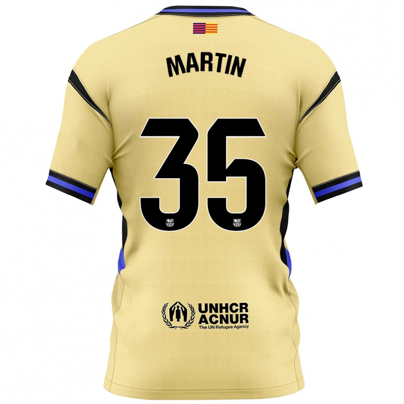 Danxen Niño Camiseta Gerard Martín #35 Amarillo Negro 2ª Equipación 2025/26 La Camisa México