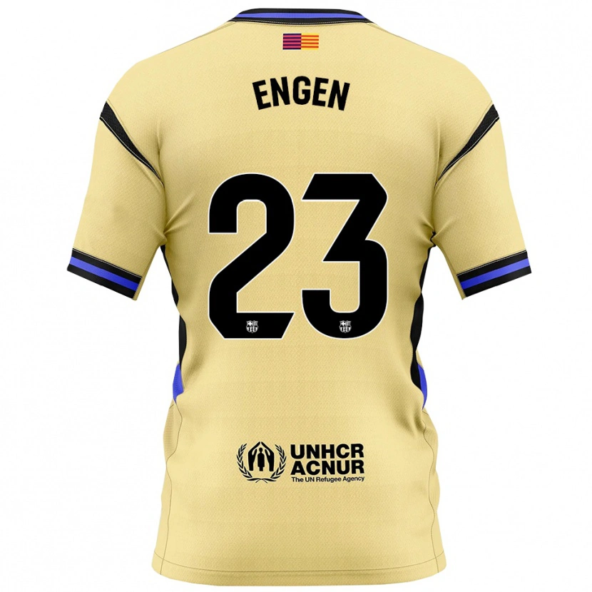 Danxen Niño Camiseta Ingrid Engen #23 Amarillo Negro 2ª Equipación 2025/26 La Camisa México