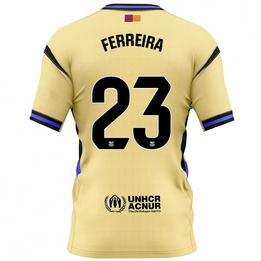 Danxen Niño Camiseta Geyse Ferreira #23 Amarillo Negro 2ª Equipación 2025/26 La Camisa México