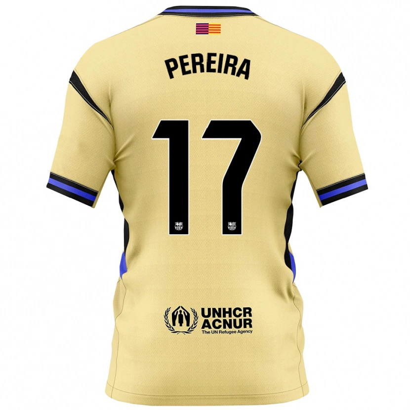 Danxen Niño Camiseta Andrea Pereira #17 Amarillo Negro 2ª Equipación 2025/26 La Camisa México