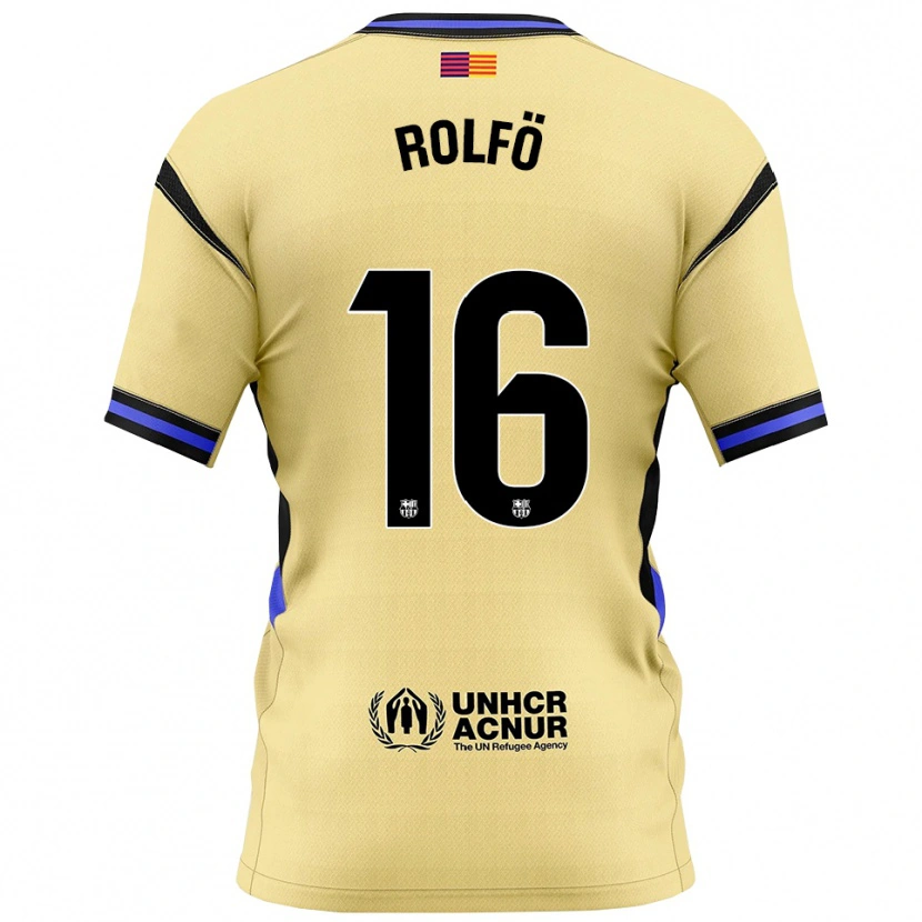 Danxen Niño Camiseta Fridolina Rolfo #16 Amarillo Negro 2ª Equipación 2025/26 La Camisa México