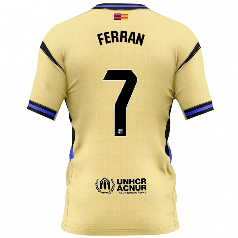 Danxen Niño Camiseta Ferran Torres #7 Amarillo Negro 2ª Equipación 2025/26 La Camisa México