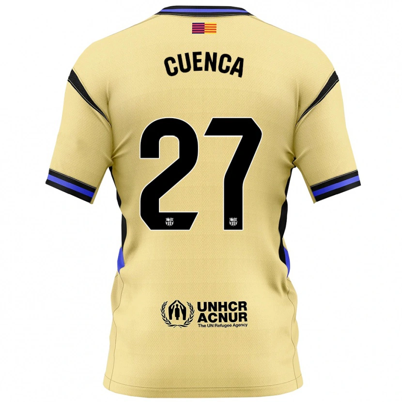 Danxen Niño Camiseta Andrés Cuenca #27 Amarillo Negro 2ª Equipación 2025/26 La Camisa México