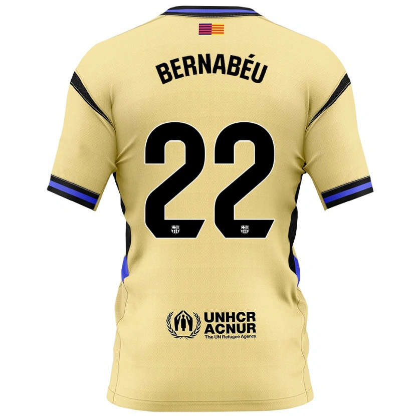 Danxen Niño Camiseta Pol Bernabéu #22 Amarillo Negro 2ª Equipación 2025/26 La Camisa México