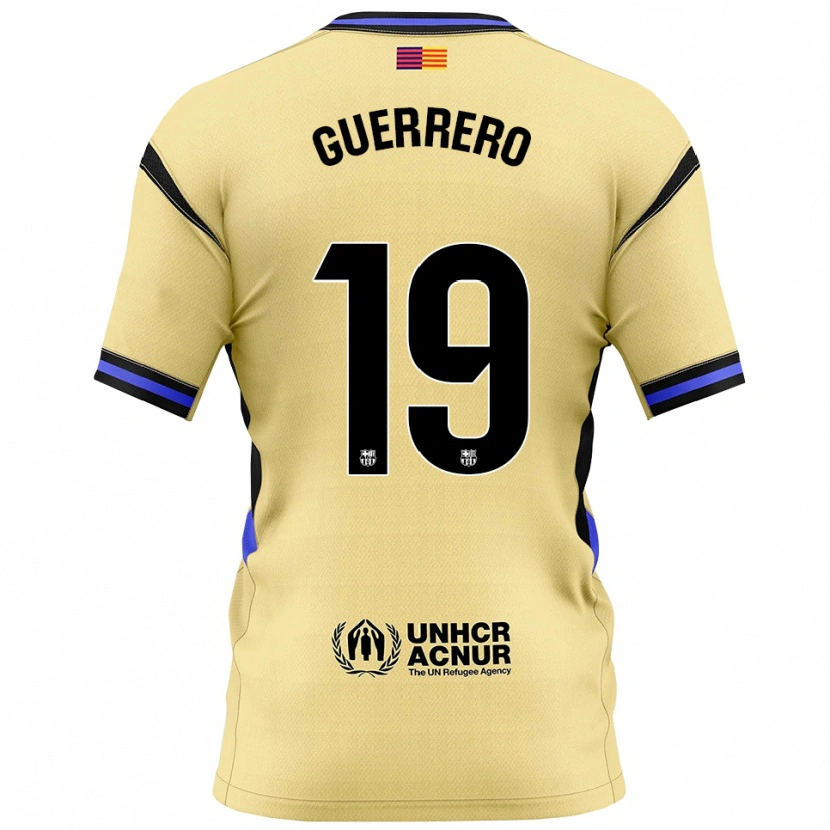 Danxen Niño Camiseta Adrián Guerrero #19 Amarillo Negro 2ª Equipación 2025/26 La Camisa México