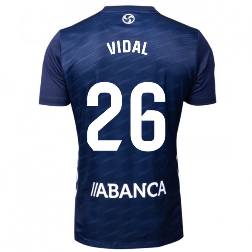 Danxen Niño Camiseta Marc Vidal #26 Azul Marino Blanco 2ª Equipación 2025/26 La Camisa México