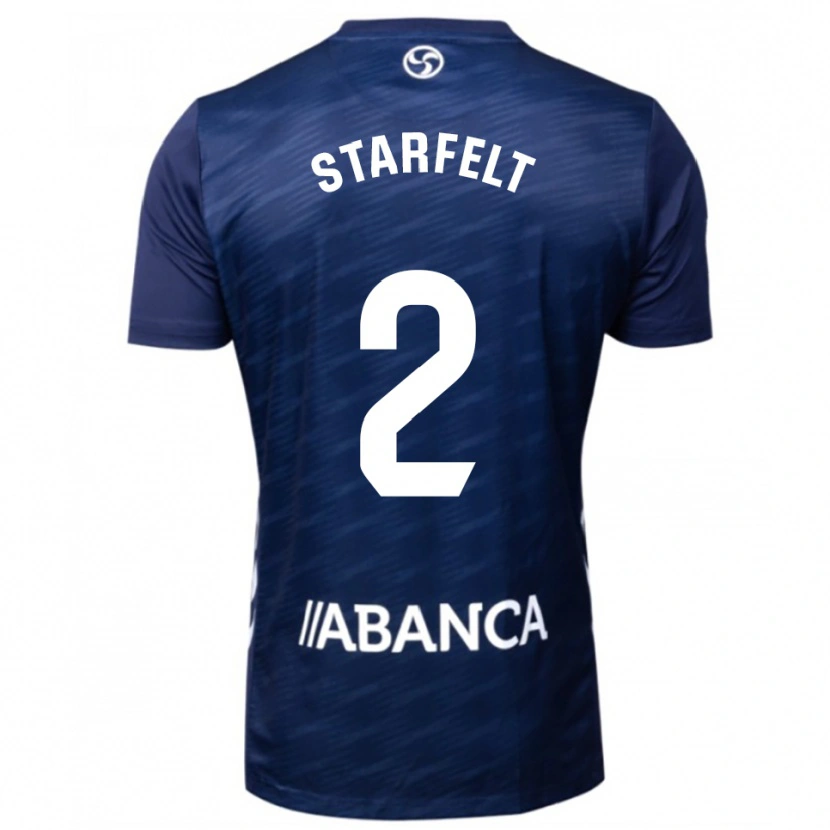 Danxen Niño Camiseta Carl Starfelt #2 Azul Marino Blanco 2ª Equipación 2025/26 La Camisa México