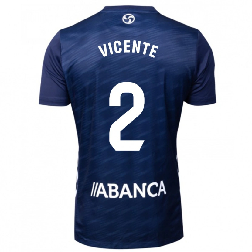 Danxen Niño Camiseta Vicente #2 Azul Marino Blanco 2ª Equipación 2025/26 La Camisa México